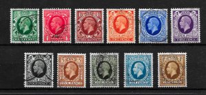 GB 1934-36 KGV,  PHOTOGRAVURE Definitive Set of 11, SG439-449, Fine Used