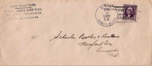 United States Ships 3c Washington 1937 U.S.S. Aaron Ward San Francisco, Calif...