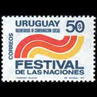 URUGUAY 1973 - Scott# 867 Volunteers Set of 1 NH