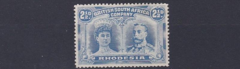 RHODESIA  1910 - 13   SG 131    2 1/2D   ULTRAMARINE        MH   