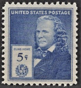 US 892 MNH VF 5 Cent Elias Howe American Inventor