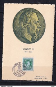 Monaco 1948 Maxi Postcard First Day Cover FDC Charles III 15867
