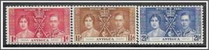 Antigua #81-83 Coronation Complete Set MH