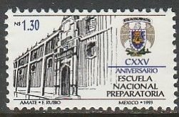 MEXICO 1843, NATIONAL PREPARATORY SCHOOL, 125th ANNIVERSARY. MINT, NH. VF.