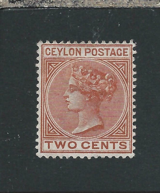 CEYLON 1883-98 2c PALE BROWN MM SG 146 CAT £80