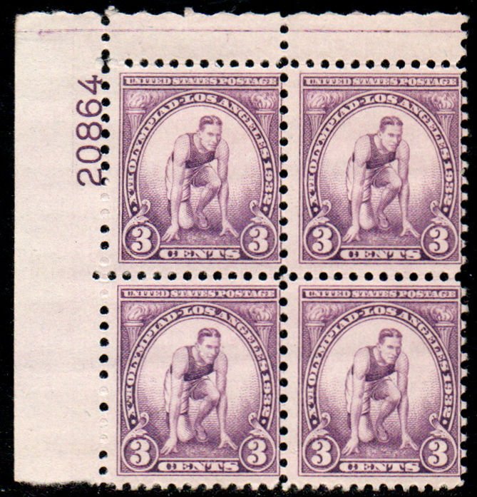 US #718 PLATE BLOCK, VF mint never hinged, post office fresh,  super nice!