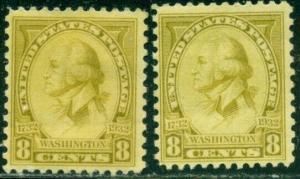 SCOTT # 713, MINT, OG, H/HR, FINE/BETTER, 2 STAMPS, GREAT PRICE!