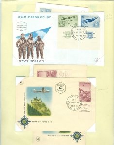 ISRAEL COLLECTION incl #C1-6 SET & FDC...MOSTLY AIRMAIL.. 120+ ITEMS..(14) SCANS