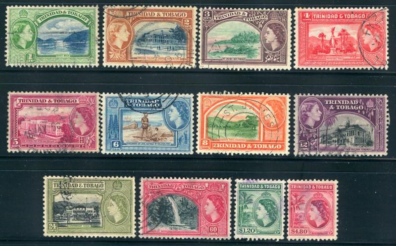 Trinidad & Tobago; 1953; Sc. # 72-83; O/Used Cpl. Set