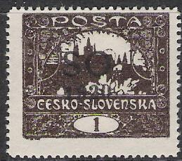 Eastern Silesia #22 Czech Issue Overprinted MNH