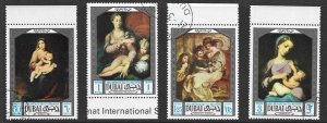 Dubai Scott 97-100 Arab Mother's Day Set of 1969, CTO NH