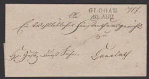 POLAND 1831 cover - folded entire ex GLOGAU.................................G204