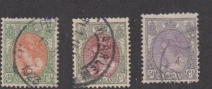 Netherlands # 79-81, Queen Wilhelmina Used, 1/3 Cat