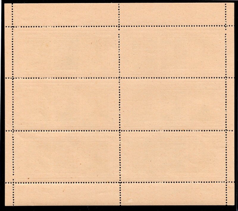 GERMANY SOVIET ZONE THURINGIA CHRISTMAS SHEET 16N3a RARE BLOCK OF 6 PERFECT MNH