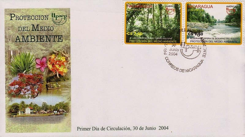 NICARAGUA UPAEP ENVIRONMENTAL PROTECTION Sc 2429-2430 FDC 2004