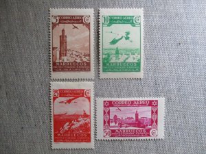Spanish Morocco, Scott# C1-C3, C5, MH