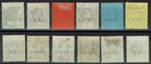 STRAITS SETTLEMENTS 1902 KEVII SPECIMEN SET WMK CROWN CA 