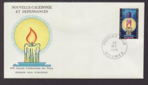 New Caledonia C147 Candle 1978 U/A FDC