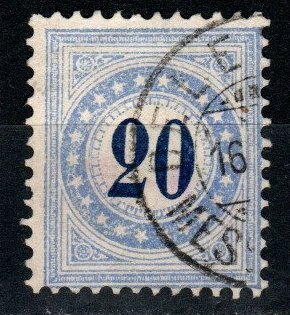 Switzerland #J6 F-VF Used CV $9.00 (X9759)