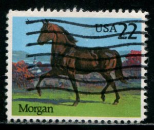 2156 US 22c Horses, used