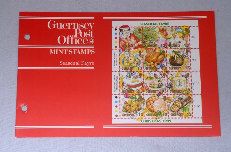GUERNSEY #508 Presentation Pack Souvenir Folder Stamps Postage 1992 Mint NH