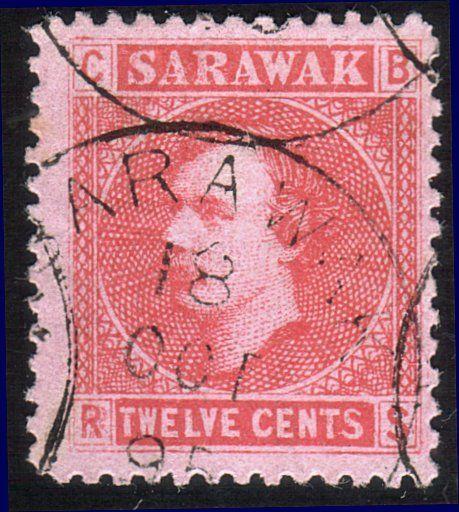 SARAWAK 1875 12c SG7 fine used.............................................12929