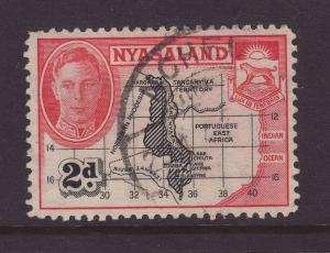 1945 Nyasaland 2d Ncheu CDS F/Used SG147