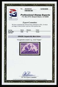 US 898 PSE GRADED SUPERB 98, MINT OGnh (ESP#031)