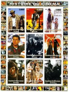 Congo 2003, Actors & Actresses Sheet (9) Perforated mnh.vf