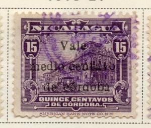 Nicaragua 1918-21 Early Issue Fine Used 1/2c. Surcharged 323635