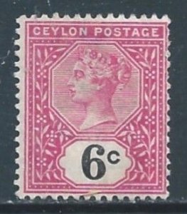 Ceylon #134 MH 6c Queen Victoria