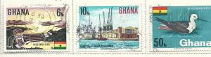 Ghana  #292,295 & 297 (U) CV$3.70