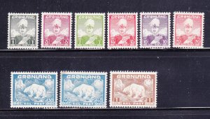 Greenland 1-9 Set MH Various (A)