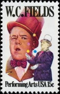 1980 15c W.C. Fields, Comedian, Actor, Juggler, Writer Scott 1803 Mint F/VF NH