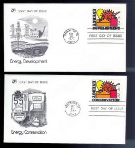 UNITED STATES FDCs (2) Energy Conserve 1977 Readers Digest