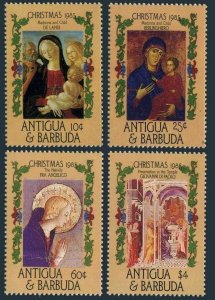 Antigua 905-908,909,MNH.Mi 915-918,Bl.104. Christmas 1985.Fra Angelico,Raphael,