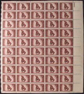 US Stamp - 1948 Rough Riders - 50 Stamp Sheet -   #973