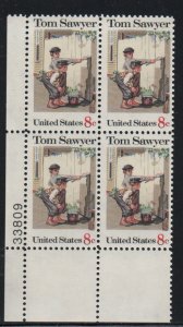 ALLY'S STAMPS US Plate Block Scott #1470 8c Tom Sawyer MNH [4] [STK]