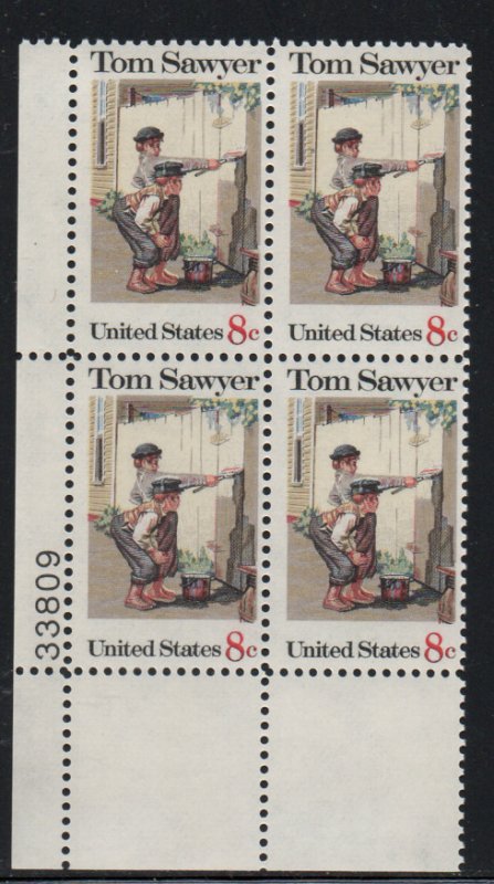 ALLY'S STAMPS US Plate Block Scott #1470 8c Tom Sawyer MNH [4] [STK]