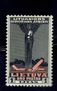 LITHUANIA SCOTT#C82 1934 1L DARK ANGEL OF DEATH - MNH