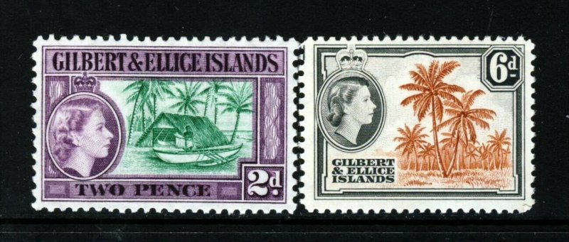 GILBERT & ELLICE ISLANDS QE II 1964-65 Full Pictorial Set SG 85 & SG 86 MINT