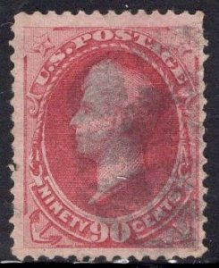 US Stamp Scott #155 90c Carmine Perry Used SCV $325