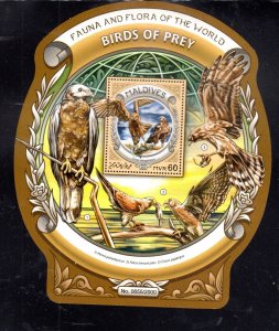 MALDIVES #3699 2016 BIRDS OF PREY MINT VF NH O.G S/S