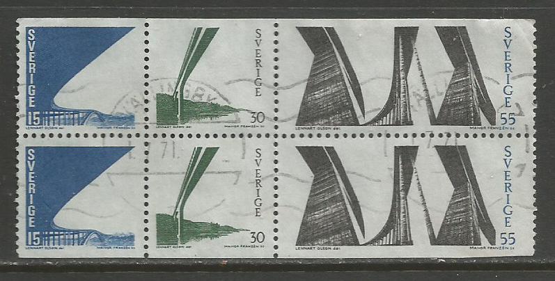 Sweden   #824a  Bklt Pane  Used  (1969)