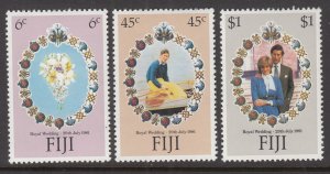 Fiji 442-444 Royal Wedding MNH VF