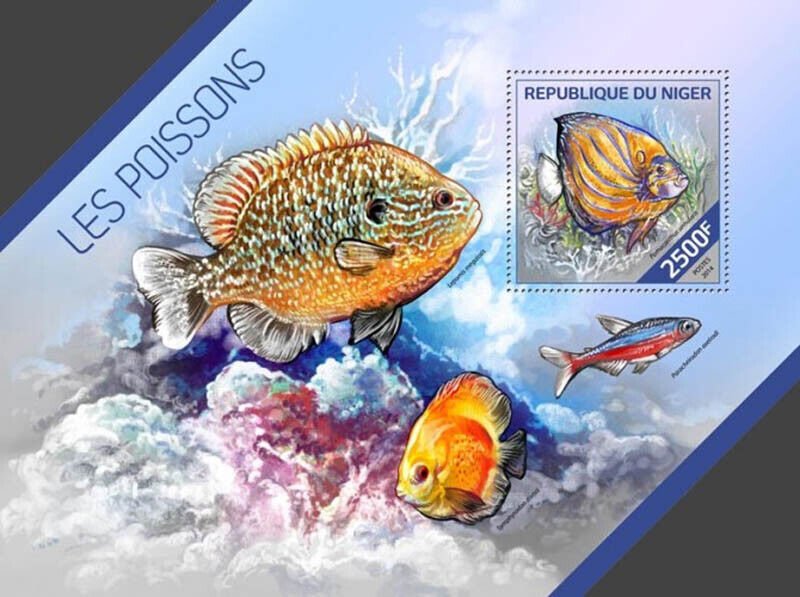 Niger - 2014 Tropical Fishes  Stamp Souvenir Sheet 14A-463