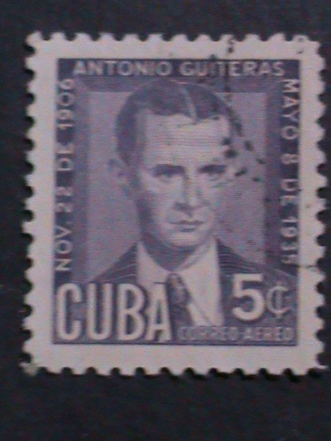 ​CUBA   THREE ALOMOST 80 YEARS VERY OLD USED FAMOUS PERSONS-STAMP-VERY FINE