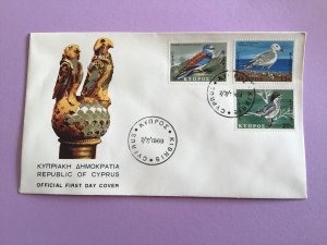 Cyprus First Day Cover Birds 1969 Stamp Cover R43043