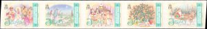 Jersey #1294-1295, Complete Set, Strips of 5, 2007, Christmas, Never Hinged