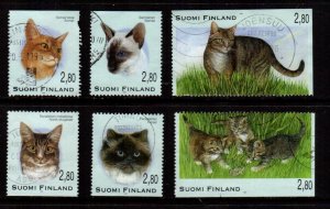 Finland - #972 - 977 Cats set/6 - Used